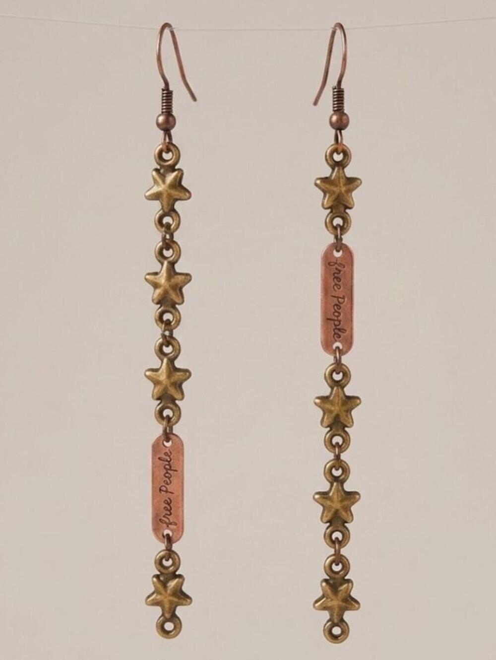 Guiding Light Free People Retro Star Dangle Earrings